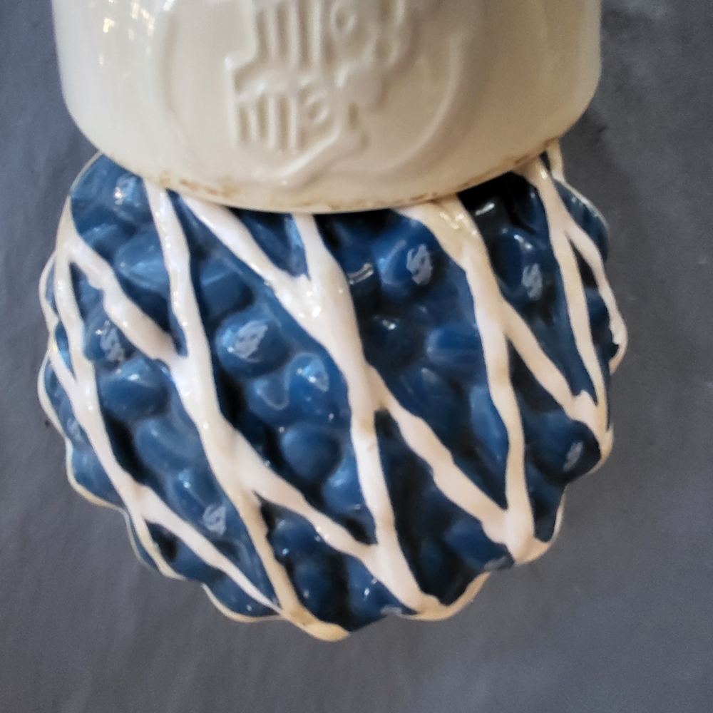 Blue and White Ceramic Art Piece